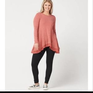 LOGO lounge  by Lori Goldstein Tunic Top Long Sleeves. Small.